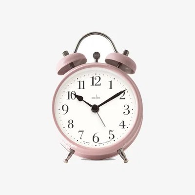Dunelm Acctim Shefford Small Alarm Clock Dusty Rose