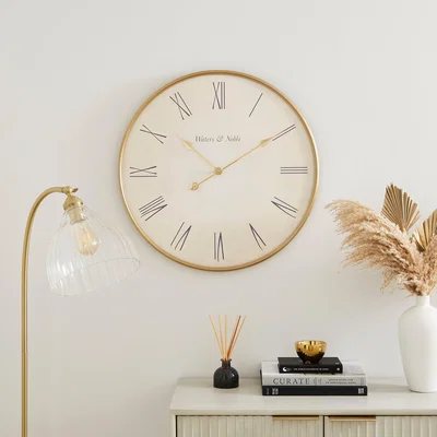 Dunelm Frances Antique Brass Wall Clock
