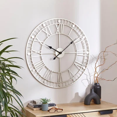 Dunelm Modern Skeleton Wall Clock Champagne