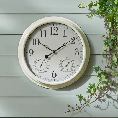Dunelm Indoor Outdoor Country Cream Clock 40cm Cream