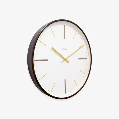 Dunelm Acctim Knoll Dark Wood Wall Clock Dark Wood (Brown)