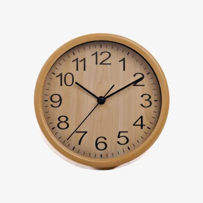 Dunelm Hometime Wood Effect Round Desk Clock