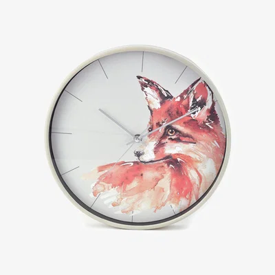 Dunelm Meg Hawkins Fox Wall Clock Grey