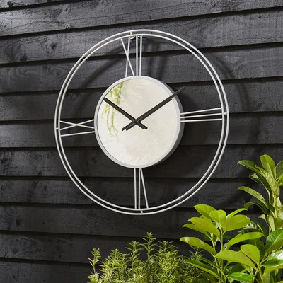 Dunelm Zen Luxe Indoor Outdoor Wall Clock Silver