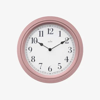 Dunelm Acctim Devonshire Traditional Wall Clock Dusty Rose