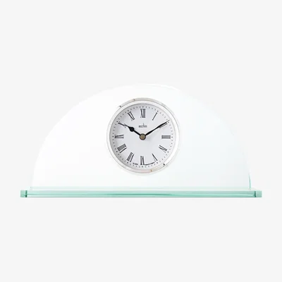 Dunelm Acctim Milton Glass Mantel Clock Clear