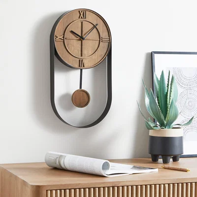 Dunelm Fulton Pendulum Clock Brown