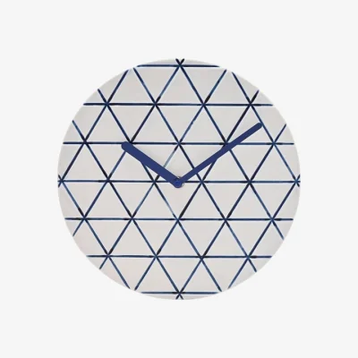 Dunelm Interval Geometric Porcelain Round Wall Clock