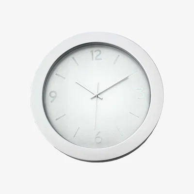 Dunelm Hudson 38.5cm Wall Clock Grey Silver