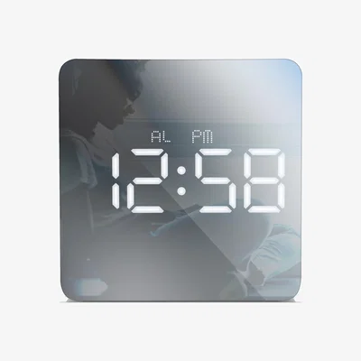 Dunelm Acctim Lexington Digital Alarm Clock Rose Gold