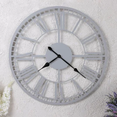 Dunelm Charles Bentley Malham Indoor Outdoor Round Skeleton Wall Clock