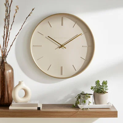 Dunelm Zarah Wall Clock Mushroom