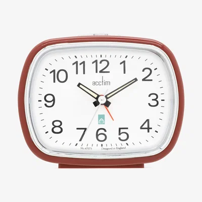 Dunelm Acctim Camille Analogue Alarm Clock Red