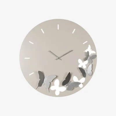 Dunelm Hometime Round Butterfly Wall Clock