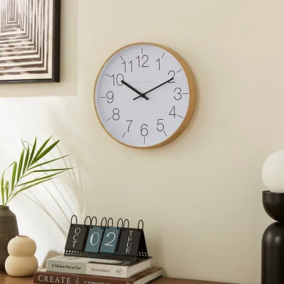 Dunelm Modern Wood Effect Round Wall Clock