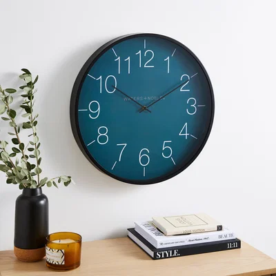 Dunelm Modern Wall Clock 48cm Peacock