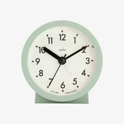 Dunelm Acctim Gaby Small Alarm Clock Mint
