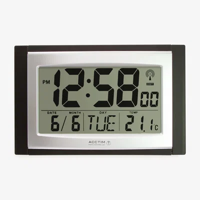 Dunelm Acctim Stratus Wall Clock Black