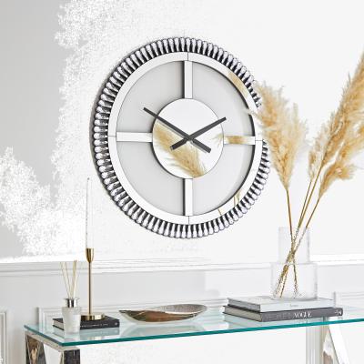 Dunelm Glam Gem Edge Skeleton Wall Clock Silver