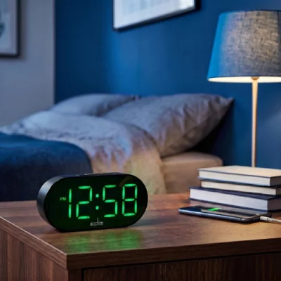 Dunelm Acctim Jared Wireless LED Alarm Clock