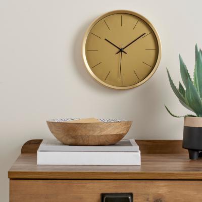 Dunelm Aluminium Gold 26cm Silent Clock Bronze