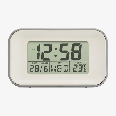Dunelm Acctim Alta Retro Digital Alarm Clock Owl Grey