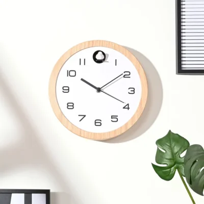 Dunelm Interval Modern Round Cuckoo Wall Clock