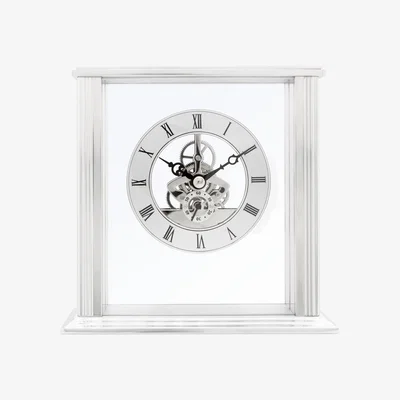 Dunelm Acctim Vermont Silver Mantel Clock Silver