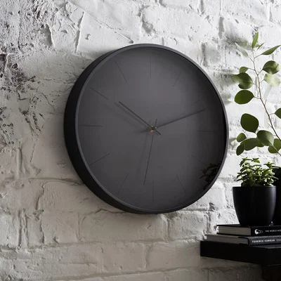Dunelm Indoor Outdoor Aluminium Pewter Clock Pewter