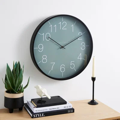 Dunelm Modern Wall Clock 48cm Lilypad