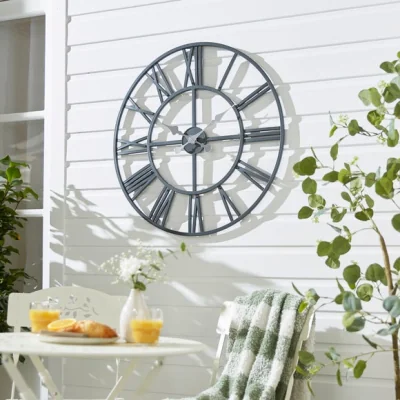Dunelm Indoor Outdoor Round Skeleton Wall Clock
