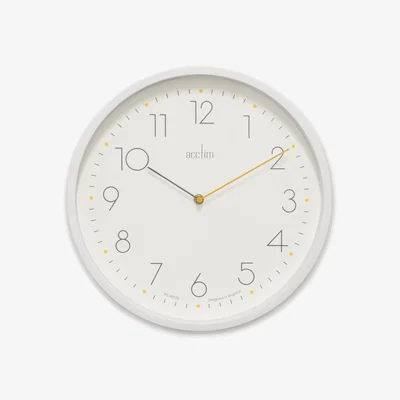 Dunelm Acctim Taby Wall Clock White