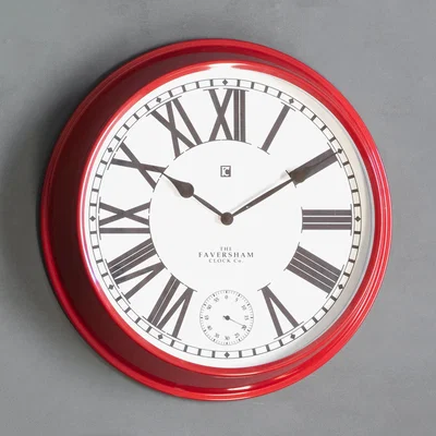 Dunelm Concord Red Clock Red