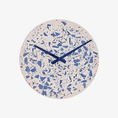 Dunelm Interval Concrete Terrazzo Porcelain Round Wall Clock