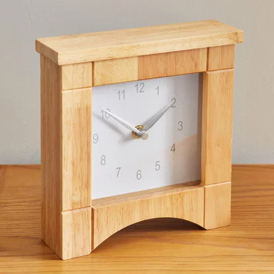 Dunelm Wooden Mantel Clock Brown