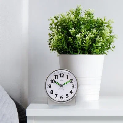 Dunelm Micah Non Ticking Analogue Alarm Clock
