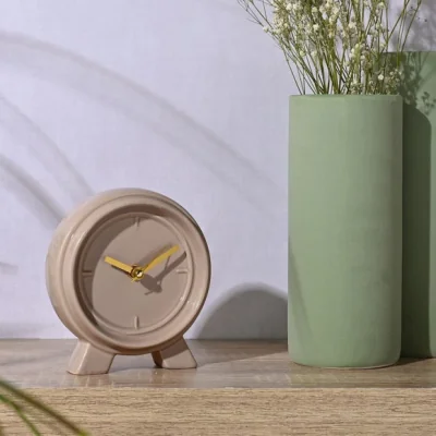 Dunelm Interval Ceramic Round Mantel Clock