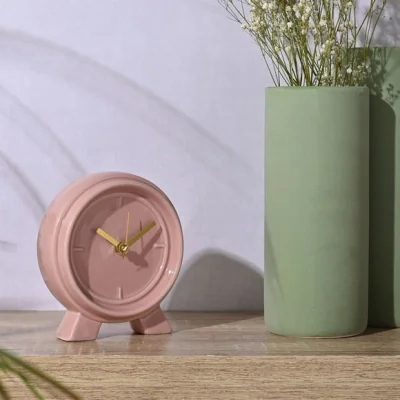 Dunelm Interval Ceramic Round Mantel Clock