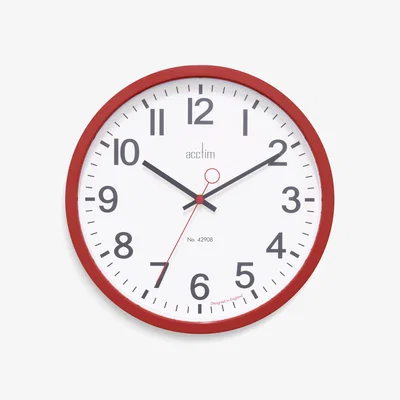Dunelm Acctim Kempston Wall Clock Red
