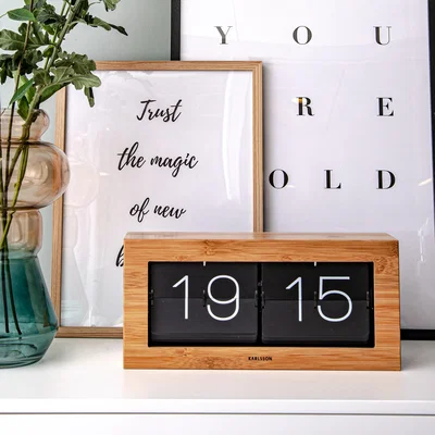 Dunelm Karlsson XL Boxed Flip Mantel Clock