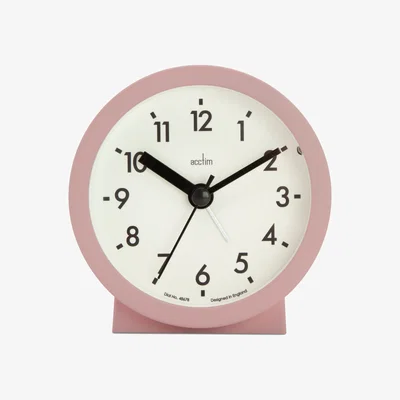 Dunelm Acctim Gaby Small Alarm Clock Dusty Rose