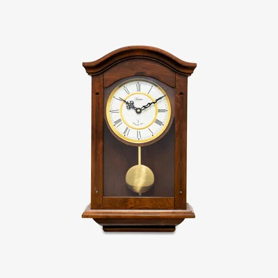Dunelm Acctim Thorncroft Pendulum Wall Clock Dark Brown
