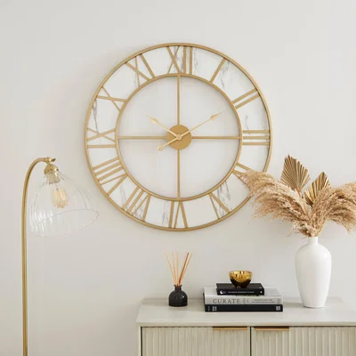Dunelm Marble Skeleton Wall Clock