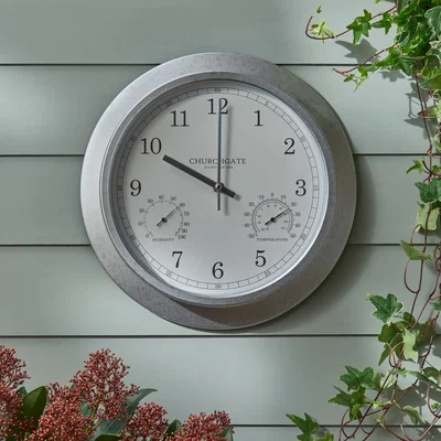 Dunelm Indoor Outdoor Churchgate Galvanised Clock 35cm Steel