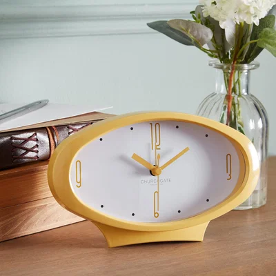 Dunelm Alarm Clock Ochre Yellow