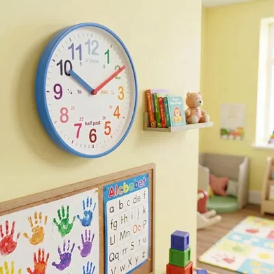 Dunelm Acctim Wickford Time Teaching Kids Wall Clock