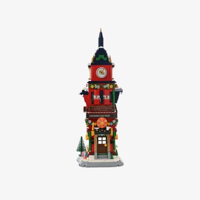 Dunelm The Christmas Gift Co Christmas Clock Tower Brick Building Set