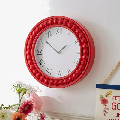 Dunelm Pride & Joy Bobbin Wall Clock Red