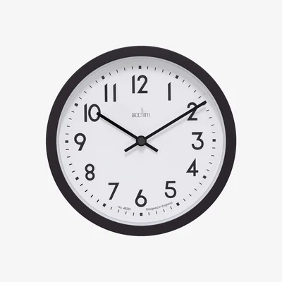 Dunelm Acctim Elstow Retro Kitchen Quartz Wall Clock Soot