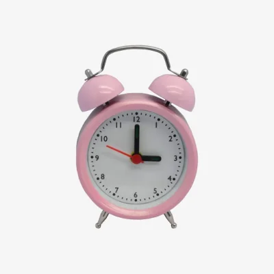 Dunelm Traditional Pink Alarm Clock Pink